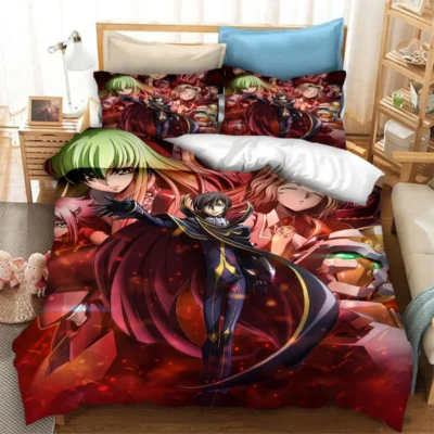 Anime Code Geass Lelouch Bedding Set Boys Girls Twin Queen Size Duvet Cover Pillowcase Bed Kids 4 - Code Geass Store