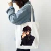 Anime Code Geass Lelouch Women White Tote Bags Shopping Bag Canvas Reusable Summer Large Capacity Shoulder 1 - Code Geass Store