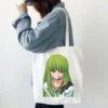 Anime Code Geass Lelouch Women White Tote Bags Shopping Bag Canvas Reusable Summer Large Capacity Shoulder 11 - Code Geass Store