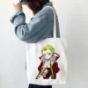 Anime Code Geass Lelouch Women White Tote Bags Shopping Bag Canvas Reusable Summer Large Capacity Shoulder 7 - Code Geass Store