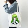 Anime Code Geass Lelouch Women White Tote Bags Shopping Bag Canvas Reusable Summer Large Capacity Shoulder 8 - Code Geass Store