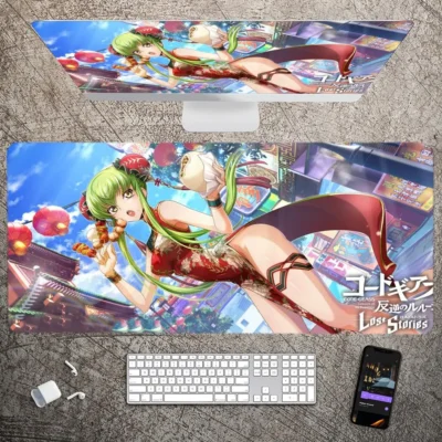 Anime Code Geass Mousepad Large Gaming Mouse Pad LockEdge Thickened Computer Keyboard Table Desk Mat 3 - Code Geass Store