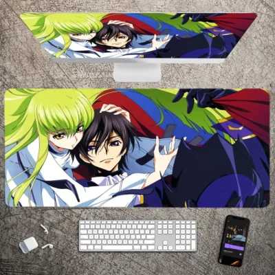 Anime Code Geass Mousepad Large Gaming Mouse Pad LockEdge Thickened Computer Keyboard Table Desk Mat 5 - Code Geass Store