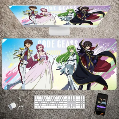 Anime Code Geass Mousepad Large Gaming Mouse Pad LockEdge Thickened Computer Keyboard Table Desk Mat 8 - Code Geass Store