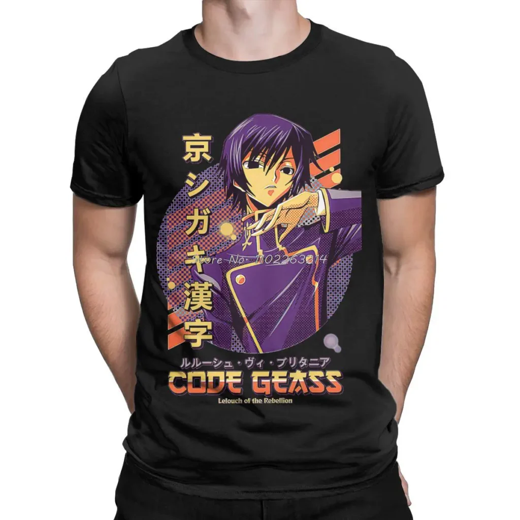 Funny Code Geass T Shirt Men Women Cotton T Shirts Anime Lelouch Manga Short Sleeve Tees - Code Geass Store